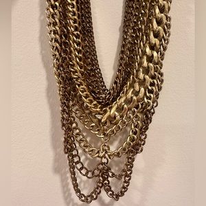 Gold statement necklace
